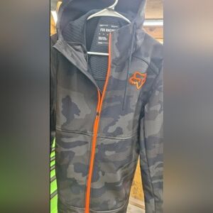 Fox Camo Pit Jacket with Orange Accents